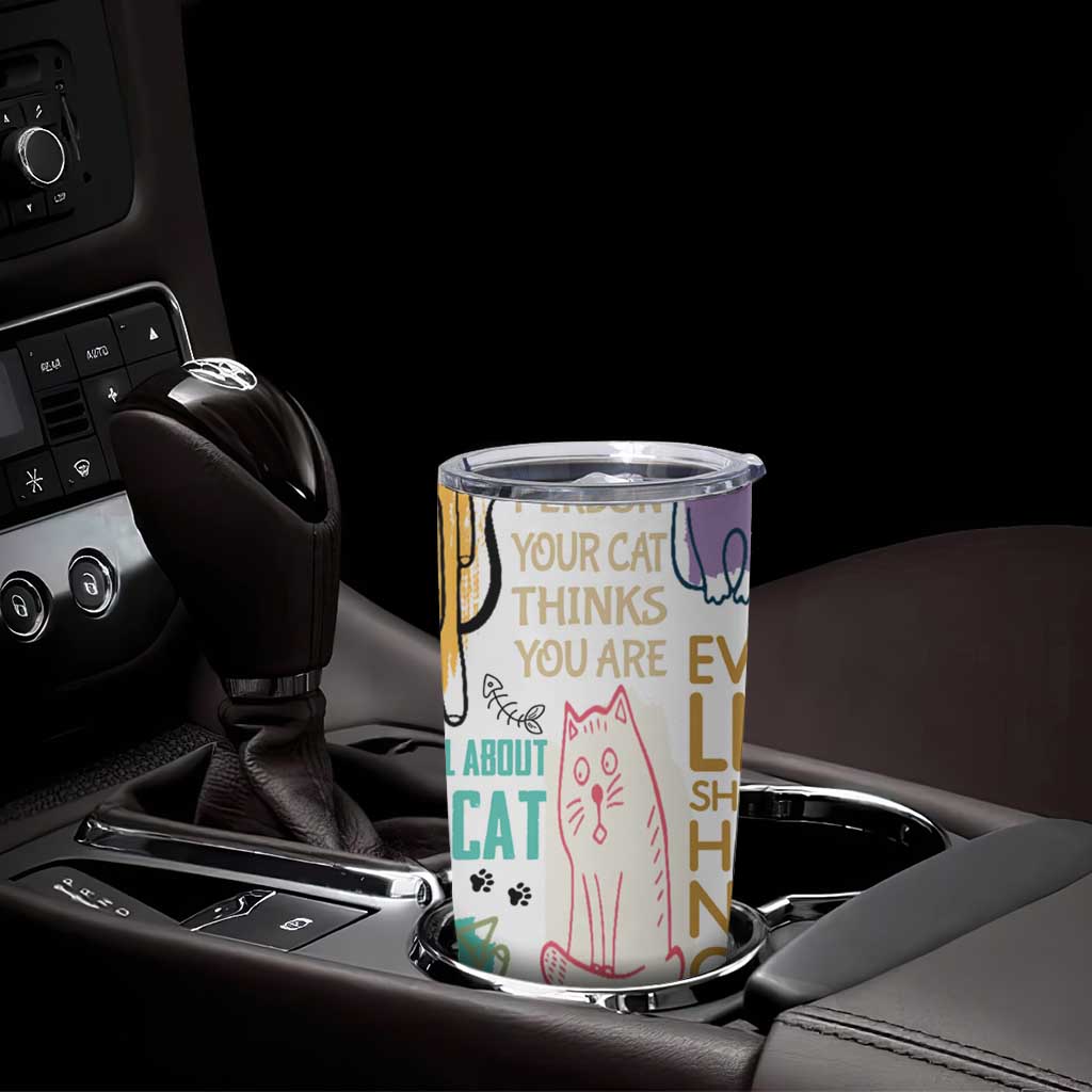 Cute Cat Graphic Tumbler Cup Funny Cat Lover Sayings - Wonder Print Shop