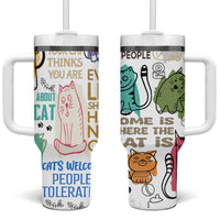 Cute Cat Graphic Tumbler With Handle Funny Cat Lover Sayings - Wonder Print Shop