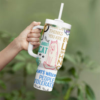 Cute Cat Graphic Tumbler With Handle Funny Cat Lover Sayings - Wonder Print Shop