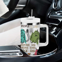 Cute Cat Graphic Tumbler With Handle Funny Cat Lover Sayings - Wonder Print Shop