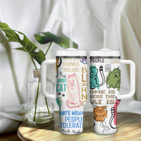 Cute Cat Graphic Tumbler With Handle Funny Cat Lover Sayings - Wonder Print Shop