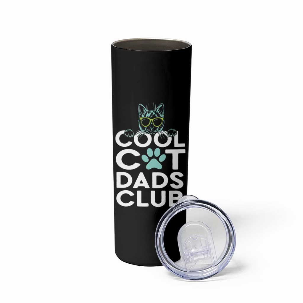 Funny Cat Dad Skinny Tumbler Cool Cat Dads Club - Wonder Print Shop