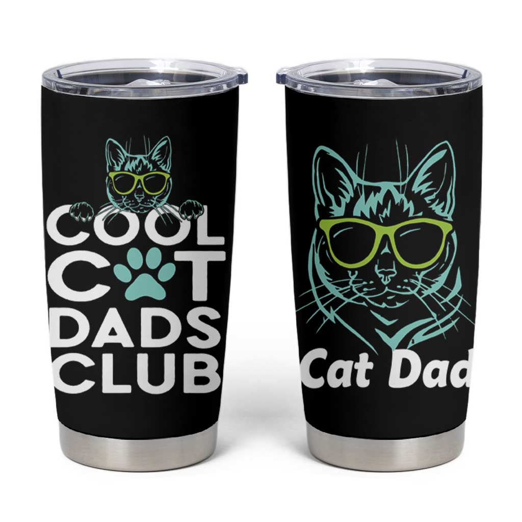 Funny Cat Dad Tumbler Cup Cool Cat Dads Club - Wonder Print Shop