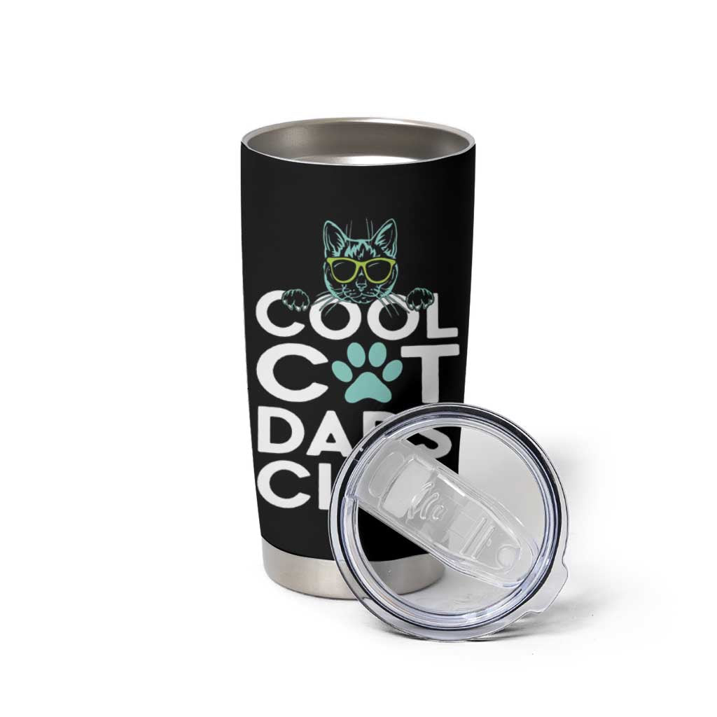 Funny Cat Dad Tumbler Cup Cool Cat Dads Club - Wonder Print Shop