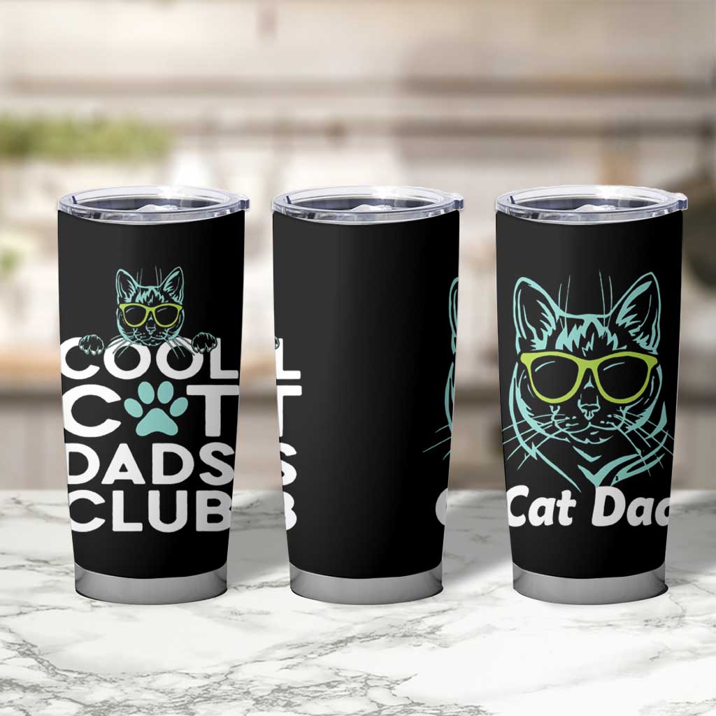 Funny Cat Dad Tumbler Cup Cool Cat Dads Club - Wonder Print Shop