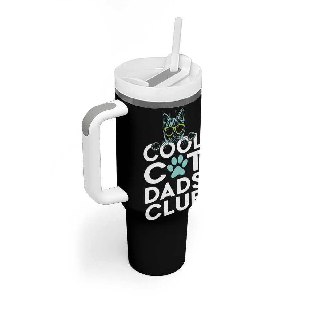 Funny Cat Dad Tumbler With Handle Cool Cat Dads Club - Wonder Print Shop