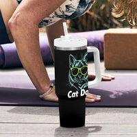 Funny Cat Dad Tumbler With Handle Cool Cat Dads Club - Wonder Print Shop
