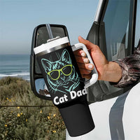 Funny Cat Dad Tumbler With Handle Cool Cat Dads Club - Wonder Print Shop