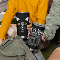 Funny Cat Dad Tumbler Cup Best Cat Dad Ever Nutrition Fact - Wonder Print Shop