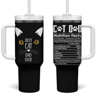Funny Cat Dad Tumbler With Handle Best Cat Dad Ever Nutrition Fact - Wonder Print Shop