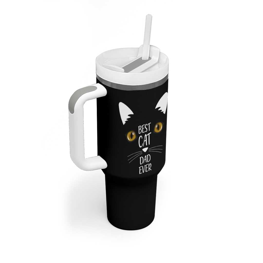 Funny Cat Dad Tumbler With Handle Best Cat Dad Ever Nutrition Fact - Wonder Print Shop