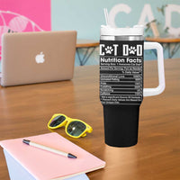 Funny Cat Dad Tumbler With Handle Best Cat Dad Ever Nutrition Fact - Wonder Print Shop
