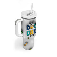 Personalized Dog Dad 3D Inflated Effect Printed Tumbler With Handle Custom Dogs Name Best Dog Dad Ever Fist Bump - Wonder Print Shop