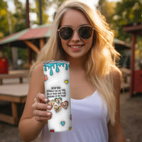 Personalized Dog Dad 3D Inflated Effect Printed Skinny Tumbler Custom Dogs Photo Best Dog Dad Ever Thanks For Belly Rubs And Picking Up My Poop - Wonder Print Shop