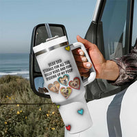 Personalized Dog Dad 3D Inflated Effect Printed Tumbler With Handle Custom Dogs Photo Best Dog Dad Ever Thanks For Belly Rubs And Picking Up My Poop - Wonder Print Shop