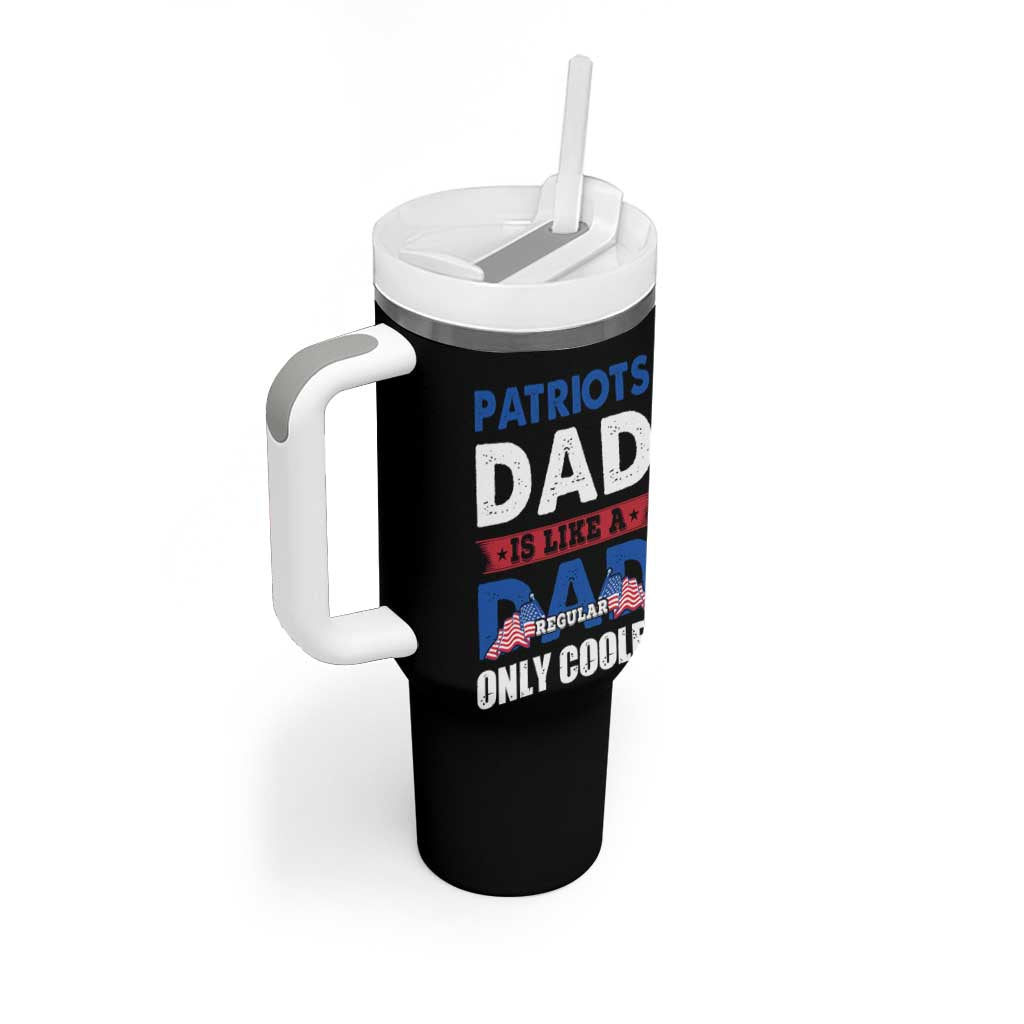 Patriots Dad Tumbler With Handle Like A Regular Dad Only Cooler Patriotic Papa US Flag - Wonder Print Shop