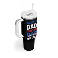 Patriots Dad Tumbler With Handle Like A Regular Dad Only Cooler Patriotic Papa US Flag - Wonder Print Shop