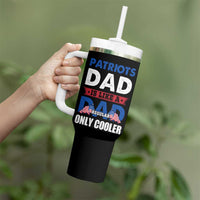 Patriots Dad Tumbler With Handle Like A Regular Dad Only Cooler Patriotic Papa US Flag - Wonder Print Shop