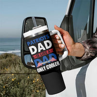 Patriots Dad Tumbler With Handle Like A Regular Dad Only Cooler Patriotic Papa US Flag - Wonder Print Shop