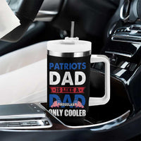 Patriots Dad Tumbler With Handle Like A Regular Dad Only Cooler Patriotic Papa US Flag - Wonder Print Shop