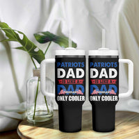 Patriots Dad Tumbler With Handle Like A Regular Dad Only Cooler Patriotic Papa US Flag - Wonder Print Shop