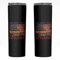 Classic Car Lover Skinny Tumbler I'm Not Old I'm Classic Vintage American Flag - Wonder Print Shop