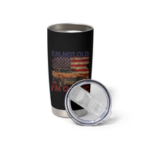 Classic Car Lover Tumbler Cup I'm Not Old I'm Classic Vintage American Flag - Wonder Print Shop