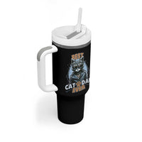 Cool Cat Dad Tumbler With Handle Best Cat Dad Ever Father's Day - Wonder Print Shop