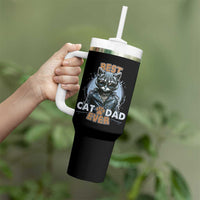 Cool Cat Dad Tumbler With Handle Best Cat Dad Ever Father's Day - Wonder Print Shop