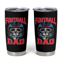 Football Dad Tumbler Cup Skull With Helmet Rugby Father's Day - Wonder Print Shop