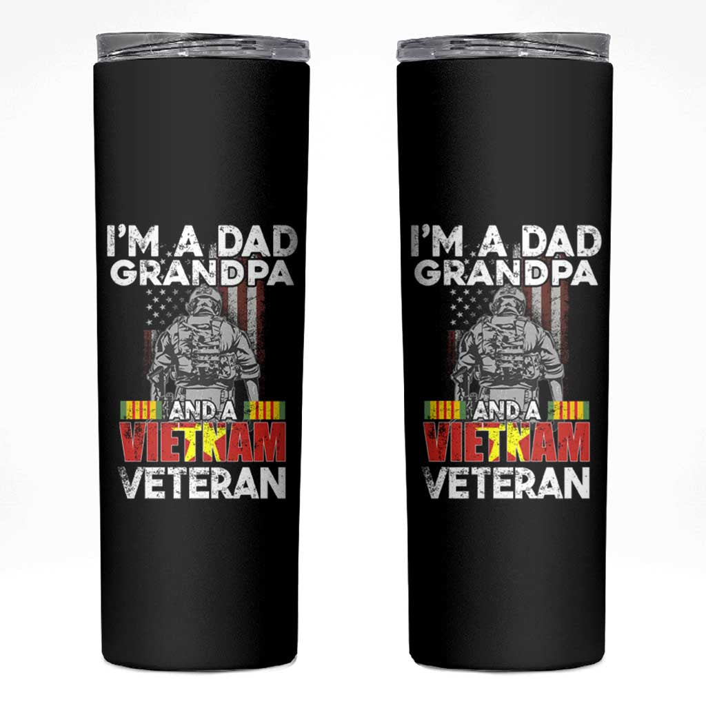Vietnam Veteran Skinny Tumbler I'm A Dad Grandpa Patriotic Father - Wonder Print Shop
