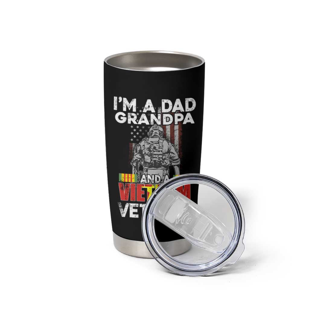 Vietnam Veteran Tumbler Cup I'm A Dad Grandpa Patriotic Father - Wonder Print Shop
