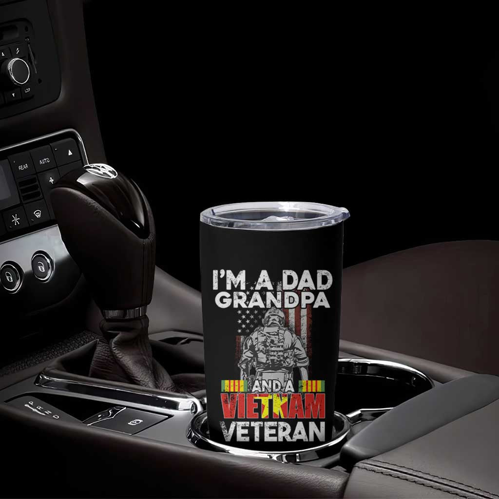 Vietnam Veteran Tumbler Cup I'm A Dad Grandpa Patriotic Father - Wonder Print Shop
