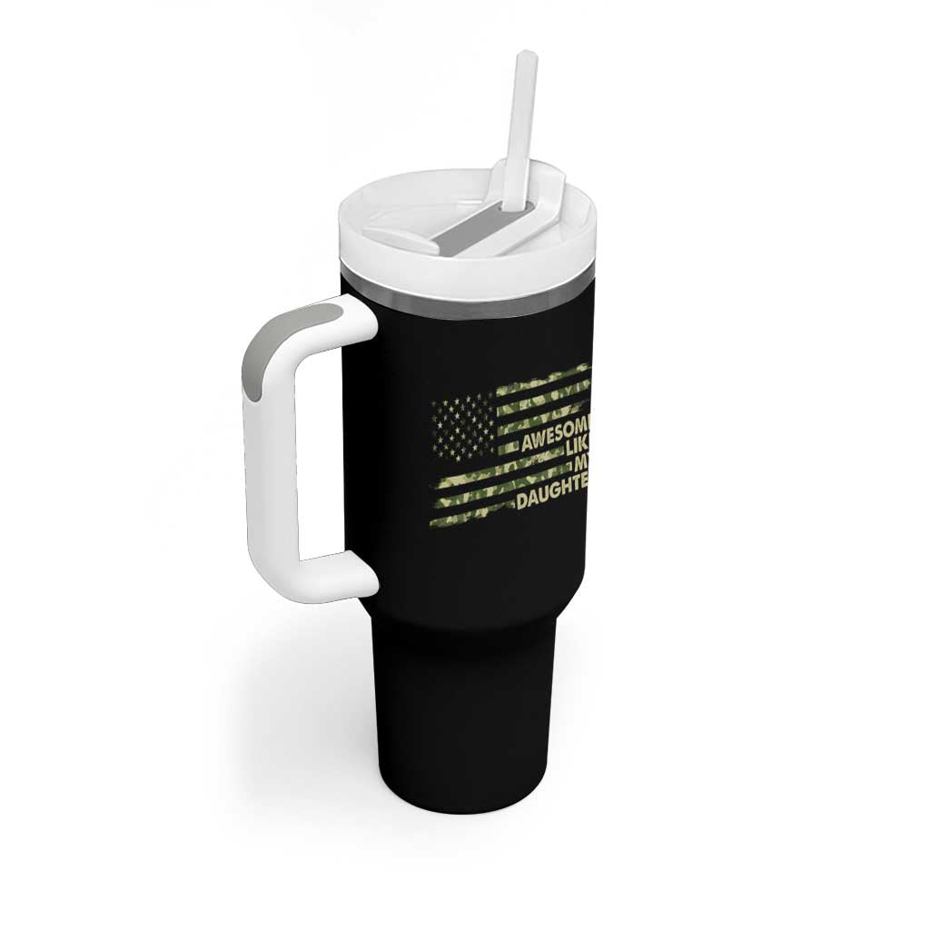 Proud Parents Tumbler With Handle Awesome Like My Daughter Camouflage - Wonder Print Shop