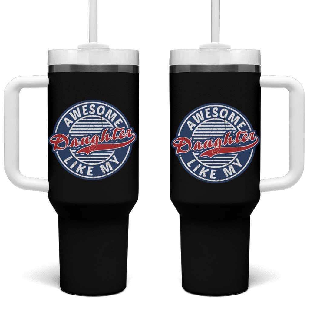 Proud Parents Tumbler With Handle Awesome Like My Daughter - Wonder Print Shop