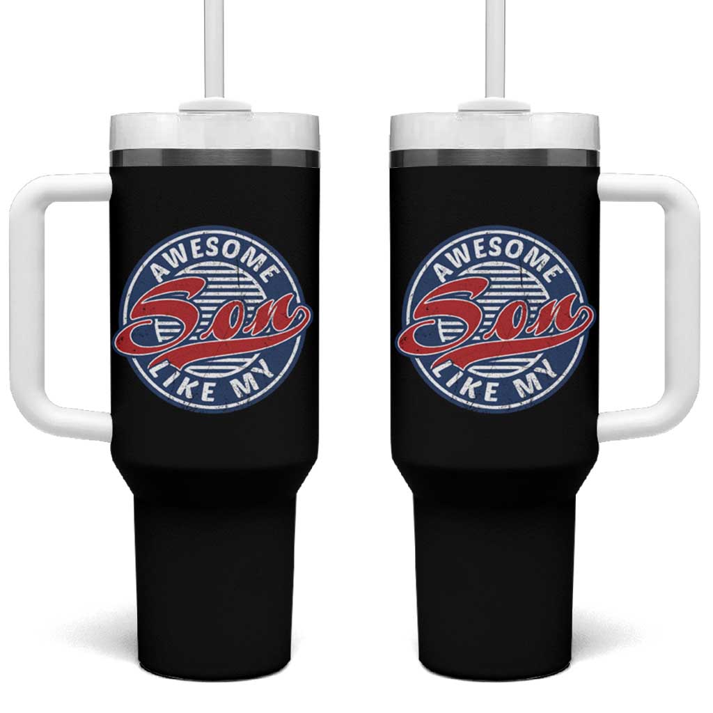 Proud Parents Tumbler With Handle Awesome Like My Son - Wonder Print Shop