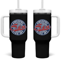 Proud Parents Tumbler With Handle Awesome Like My Son - Wonder Print Shop