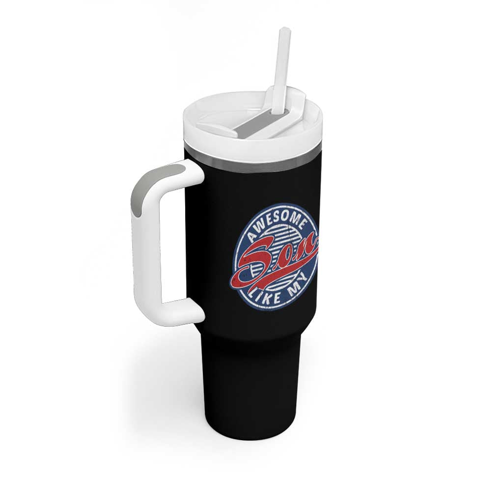 Proud Parents Tumbler With Handle Awesome Like My Son - Wonder Print Shop