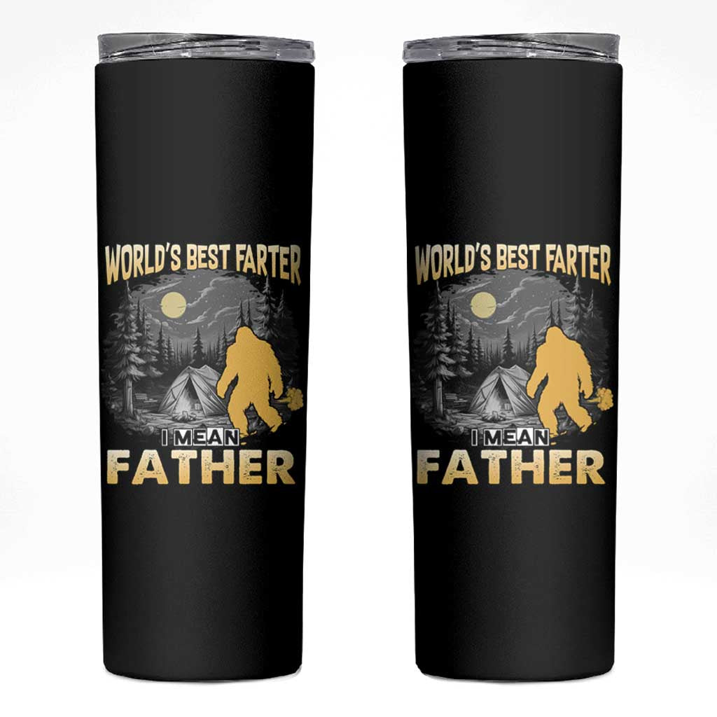 Funny Bigfoot Dad Skinny Tumbler World's Best Farter I Mean Father - Wonder Print Shop