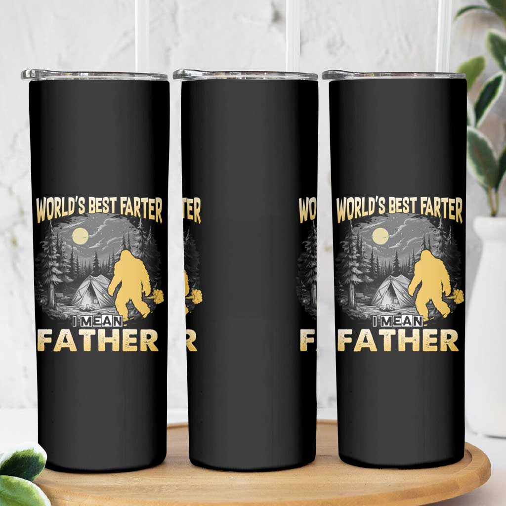 Funny Bigfoot Dad Skinny Tumbler World's Best Farter I Mean Father - Wonder Print Shop