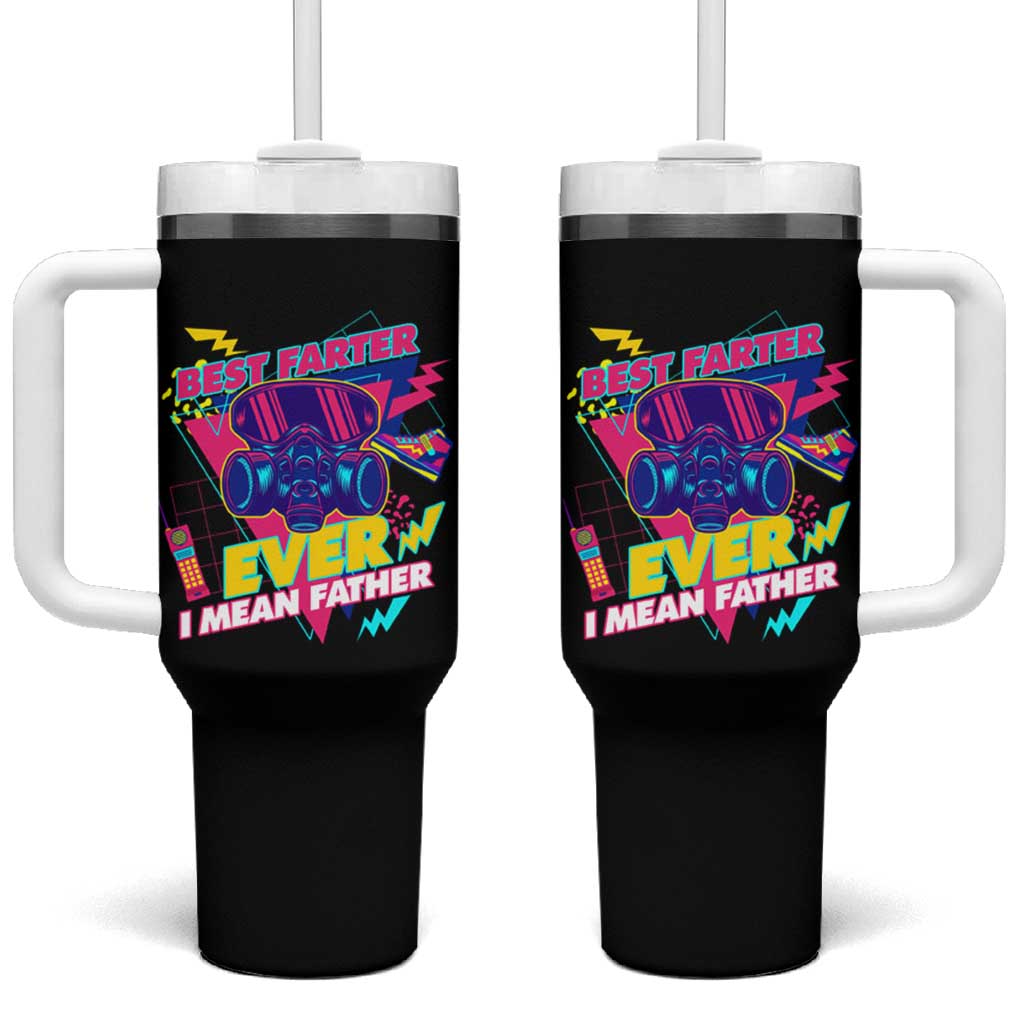 Retro Funny Dad Tumbler With Handle World's Best Farter I Mean Father - Wonder Print Shop