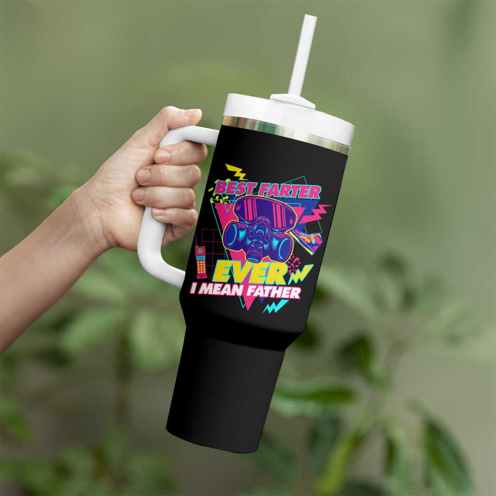 Retro Funny Dad Tumbler With Handle World's Best Farter I Mean Father - Wonder Print Shop