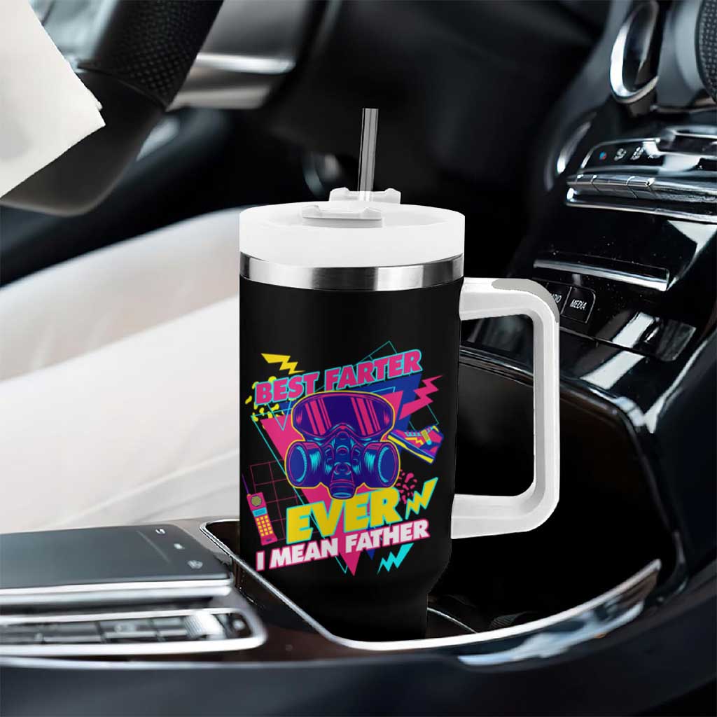 Retro Funny Dad Tumbler With Handle World's Best Farter I Mean Father - Wonder Print Shop