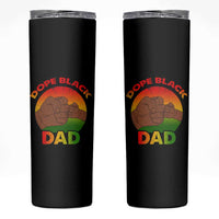 Dope Black Dad Skinny Tumbler Proud Afro Melanin Men Vintage Father's Day - Wonder Print Shop
