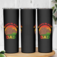 Dope Black Dad Skinny Tumbler Proud Afro Melanin Men Vintage Father's Day - Wonder Print Shop