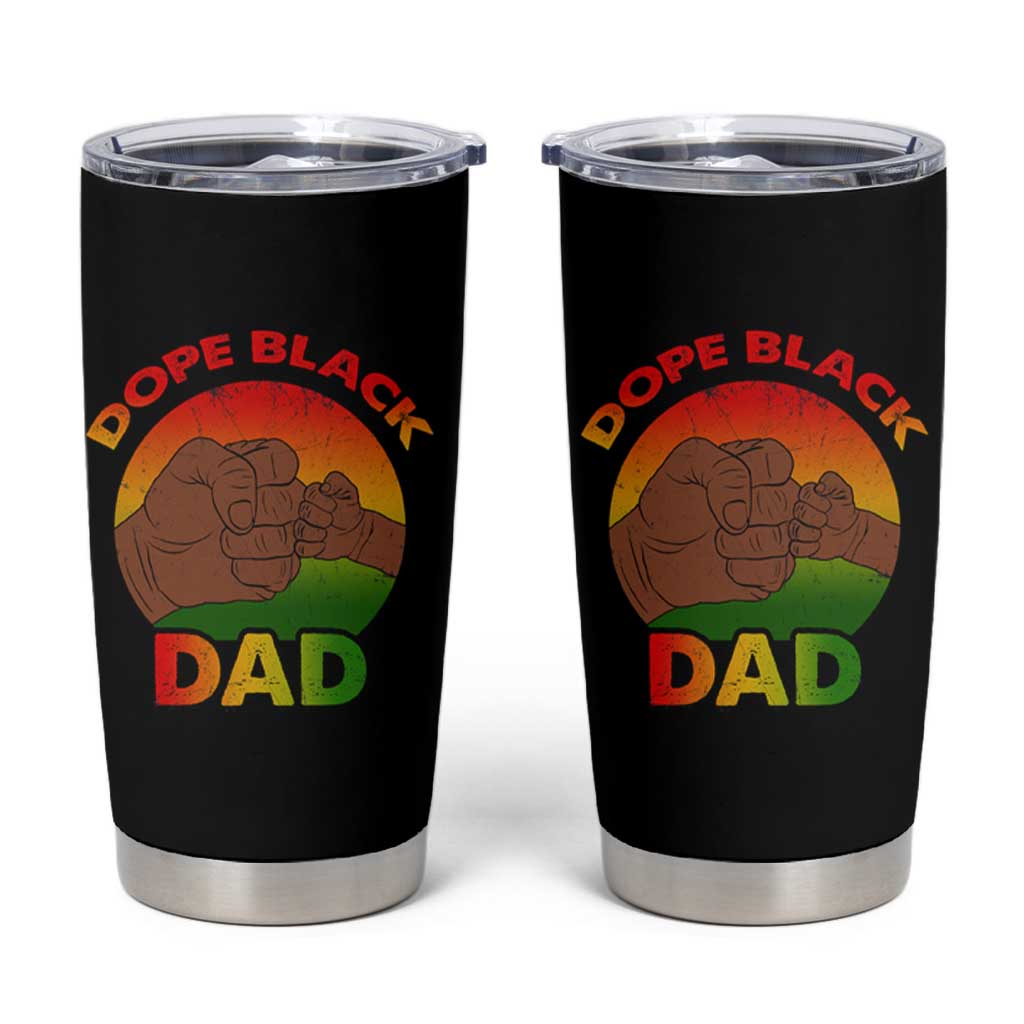 Dope Black Dad Tumbler Cup Proud Afro Melanin Men Vintage Father's Day - Wonder Print Shop