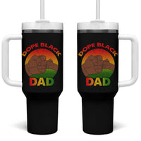 Dope Black Dad Tumbler With Handle Proud Afro Melanin Men Vintage Father's Day - Wonder Print Shop