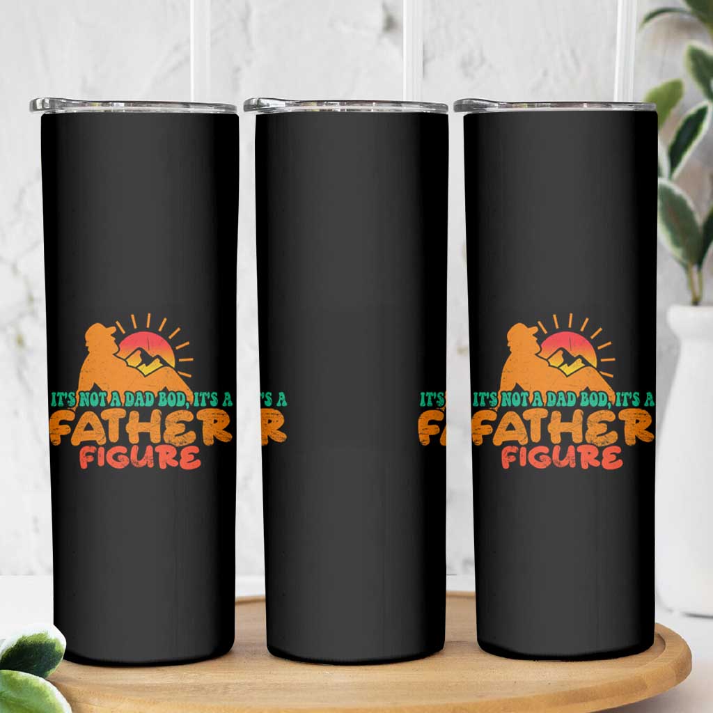 Funny Dad Skinny Tumbler It's Not A Dad Bod It's A Father Figure Retro - Wonder Print Shop