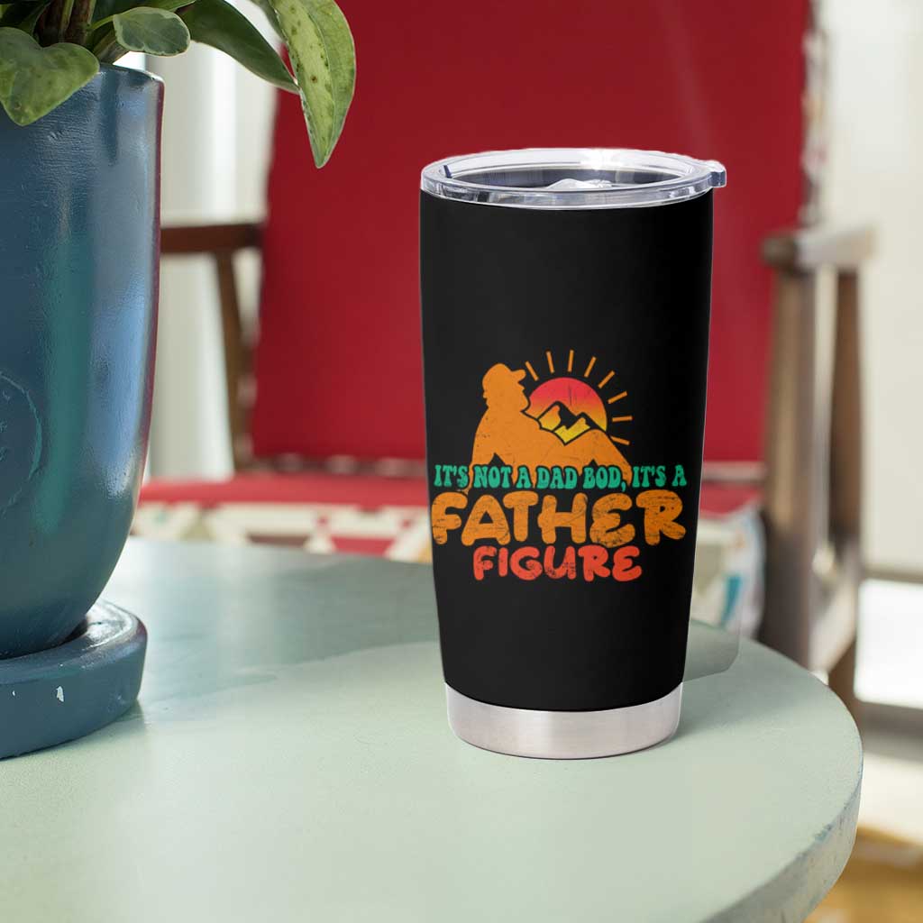 Funny Dad Tumbler Cup It's Not A Dad Bod It's A Father Figure Retro - Wonder Print Shop