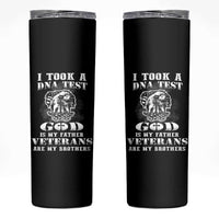 American Veteran Skinny Tumbler I Took A DNA Test God Is My Father Veterans Are My Brothers American Eagle - Wonder Print Shop